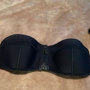 Triangl zip up bandeau bikini top